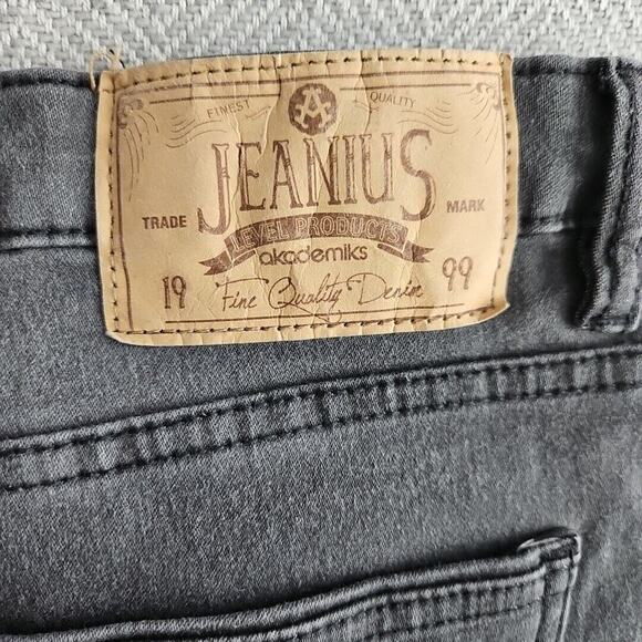 Jeanius Akademiks Jeans Men's Size 32x30 Black Straight Fit Quality Demin - Picture 10 of 16